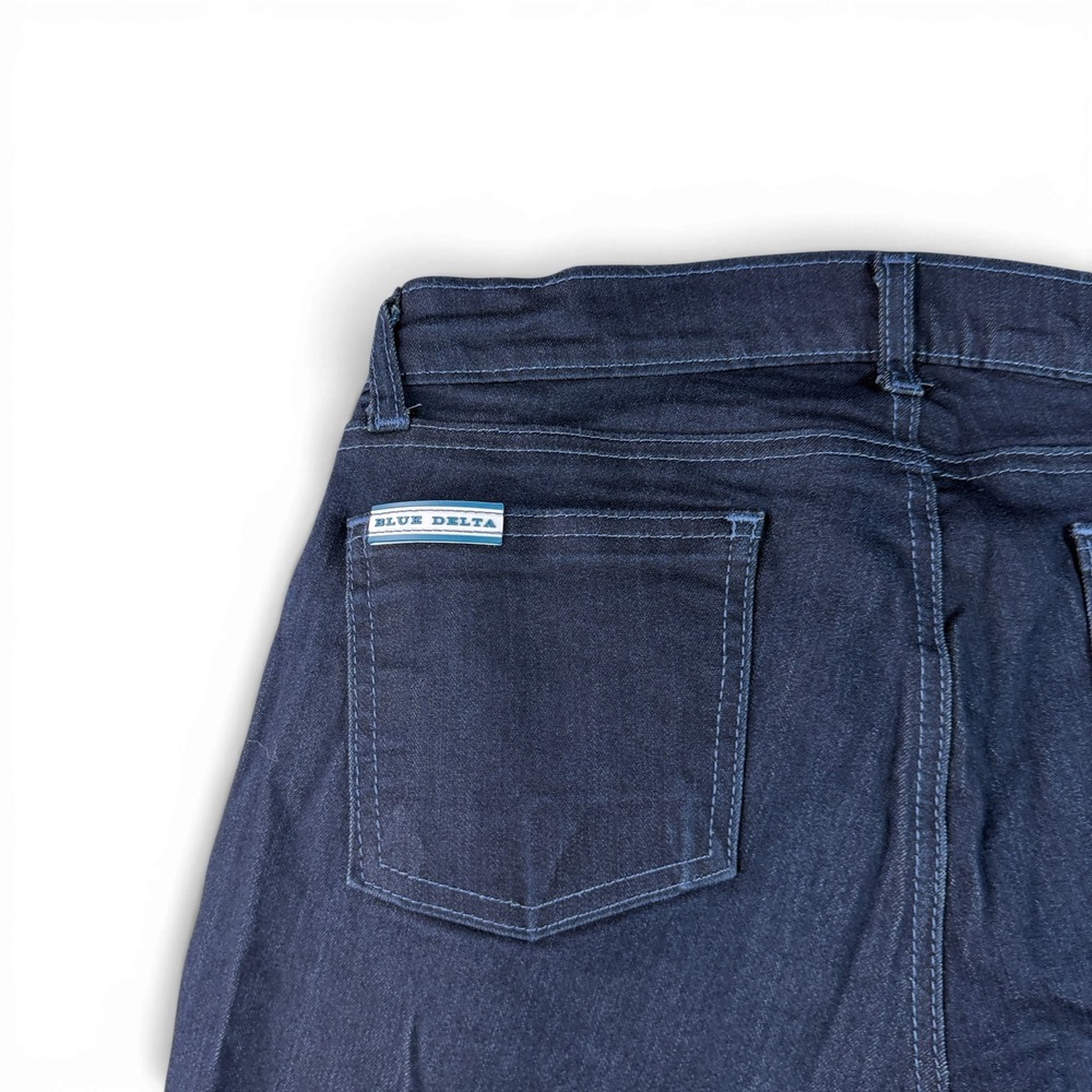 Blue Delta Jeans Mens 32x30 Dark Indigo Custom Made USA Straight Leg Denim